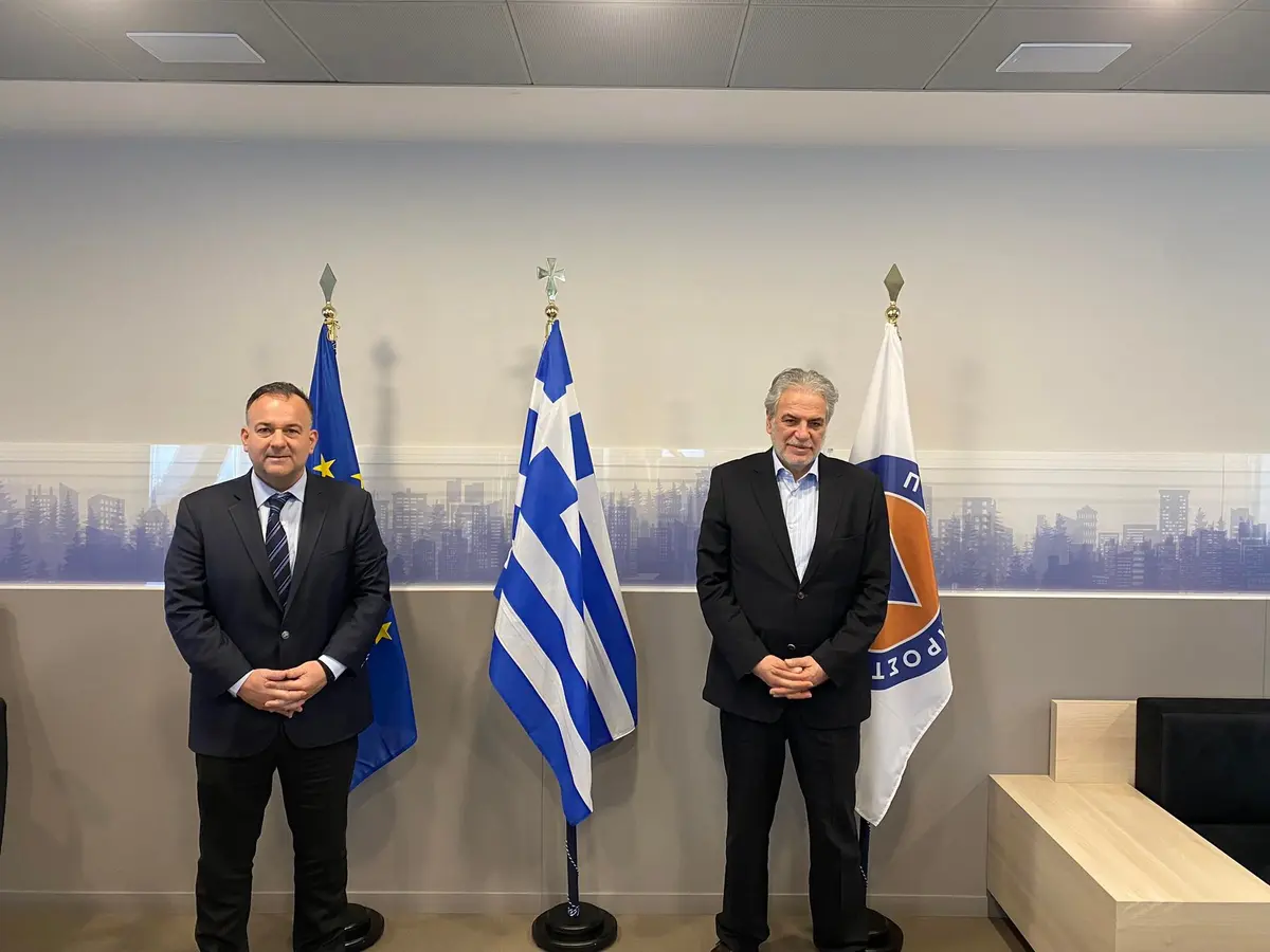 Συνάντηση εργασίας Ιωάννη Παππά με τον Υπουργό Κλιματικής Κρίσης και Πολιτικής Προστασίας, Χρήστο Στυλιανίδη