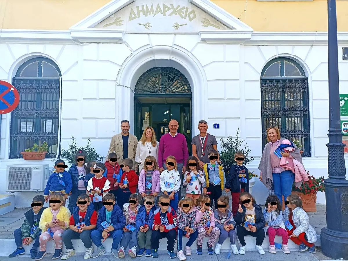 Λέρος: Επίσκεψη των μικρών μαθητών του Νηπιαγωγείου Αγ. Μαρίνας στον Δήμαρχο