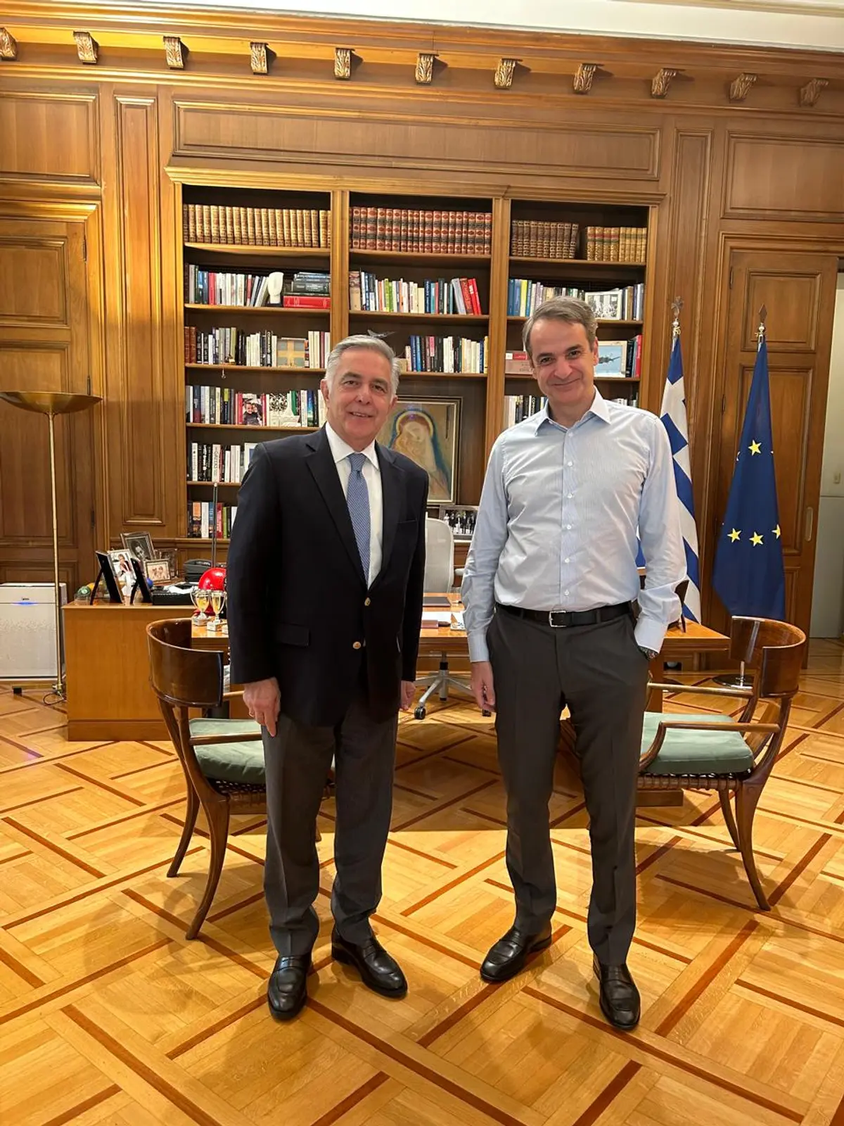 Συνάντηση στο Μέγαρο Μαξίμου του Βασίλη Α. Υψηλάντη με τον Πρωθυπουργό Κυριάκο Μητσοτάκη. Στο επίκεντρο τα θέματα της Δωδεκανήσου