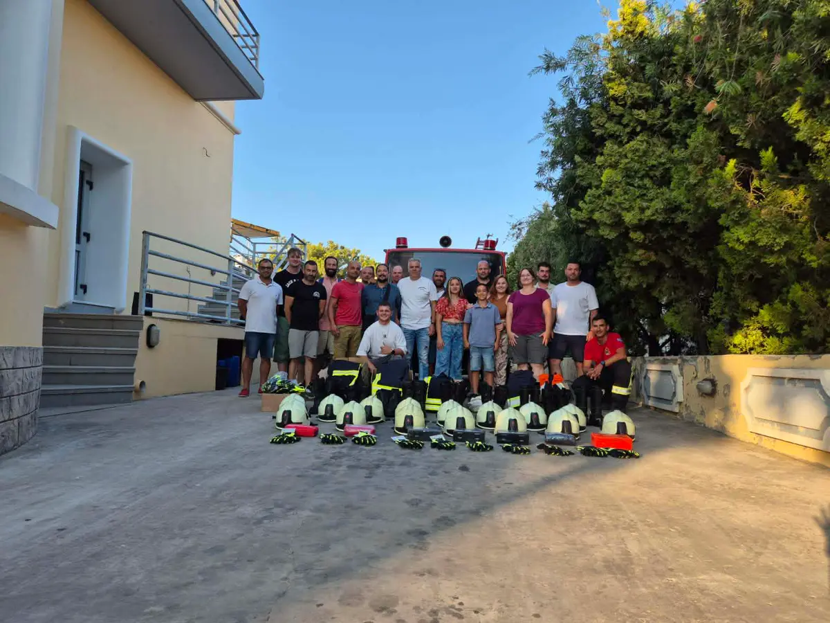 Επίσκεψη Εθελοντών Πυροσβεστών από το Aschheim Γερμανίας στη Λέρο – Ενίσχυση της συνεργασίας και σημαντική δωρεά εξοπλισμού