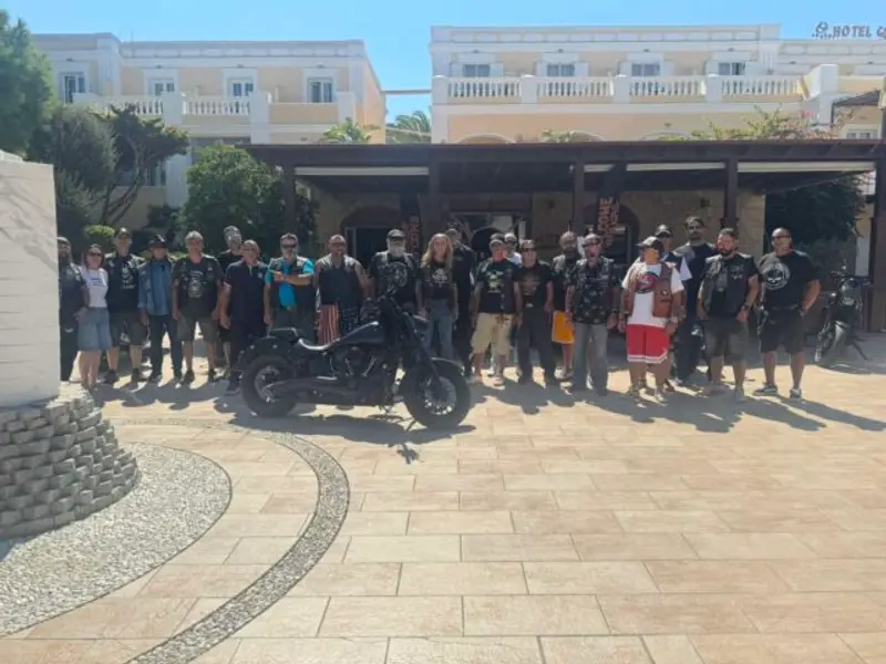 Λέρος: Ξεχωριστές εικόνες από την άφιξη της Harley Davidson Club Hellas