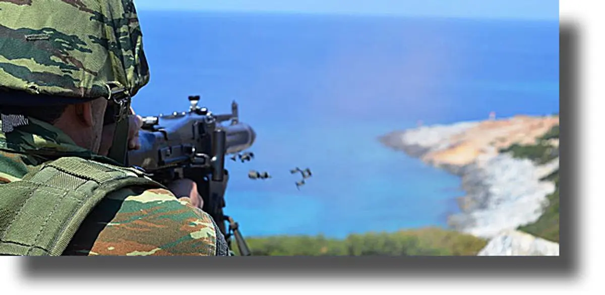 Φαρμακονήσι: Τα πολυβόλα του τάγματος Εθνοφυλακής Κω «γάζωσαν» στόχους γύρω από το νησί!