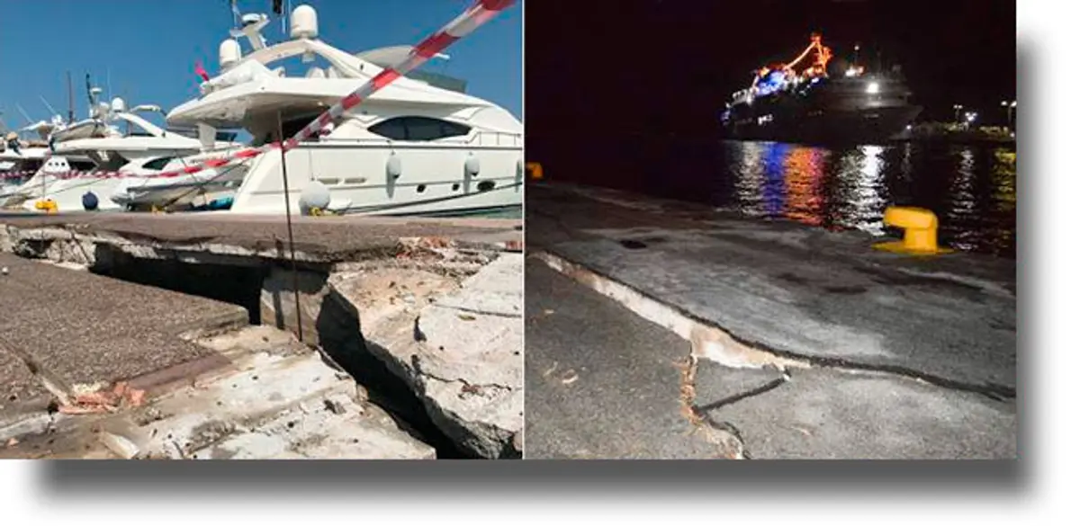 Σεισμός στην Κω: Ανοιξε στα δύο το λιμάνι, δεν μπορούν να καταπλεύσουν τα πλοία