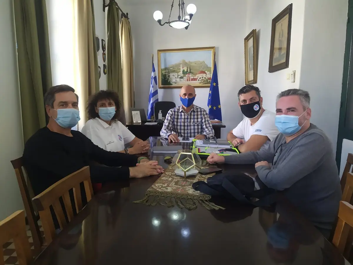 Συνάντηση στο Γραφείο Δημάρχου με την Ομάδα Έρευνας & Διάσωσης Λέρου