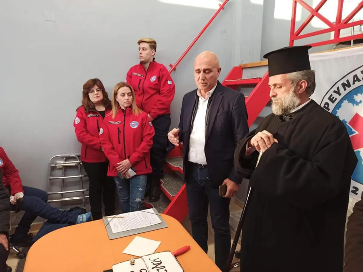 Παρουσία του Δημάρχου η κοπή της Πρωτοχρονιάτικης Πίτας της ομάδας Έρευνας και Διάσωσης Λέρου