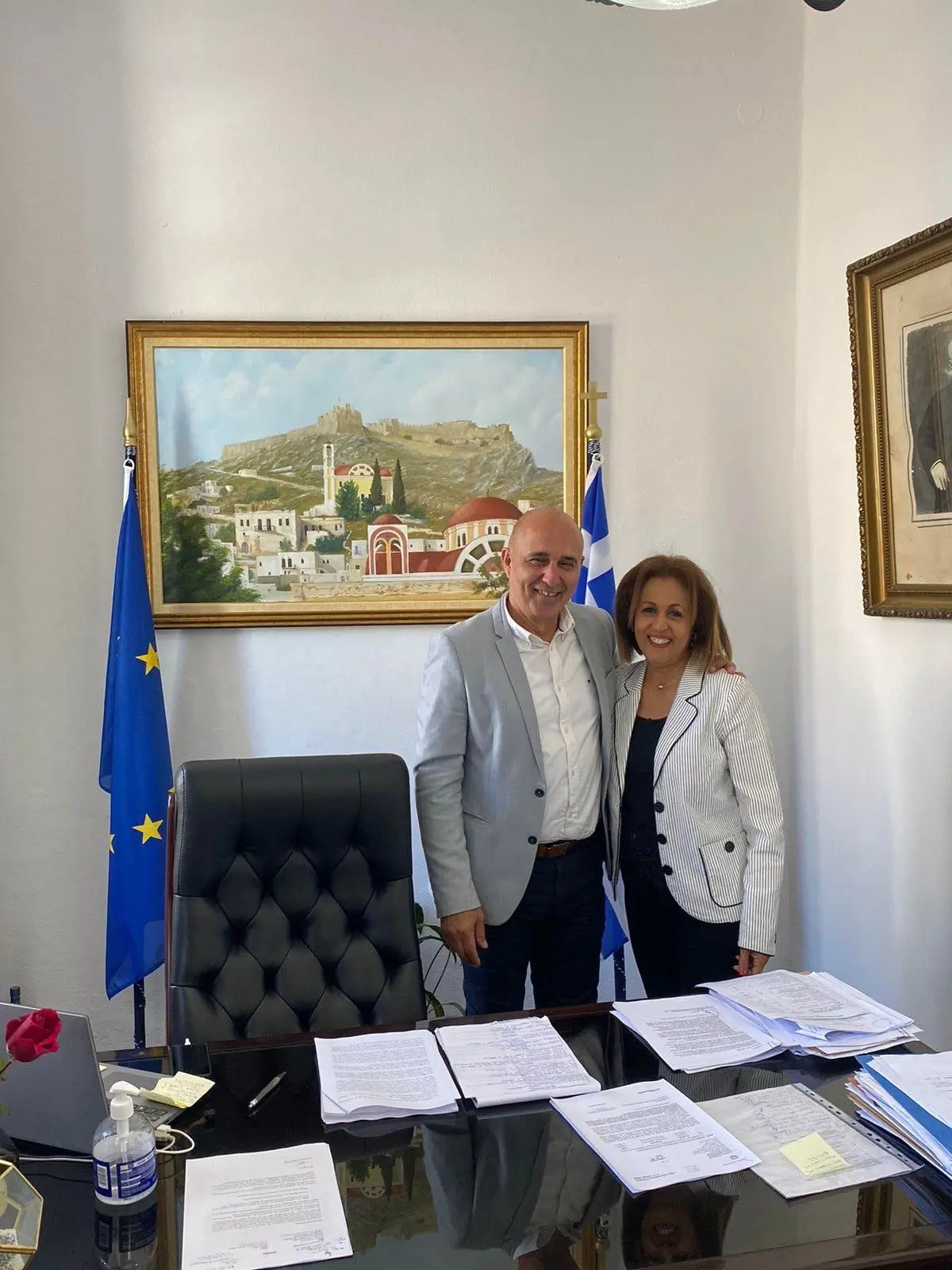 Συνάντηση Δημάρχου Λέρου με την υποψήφια Βουλευτή Δωδεκανήσου ΚΙΝΑΛ-ΠΑΣΟΚ κ. Ελευθερία Οίκουτα