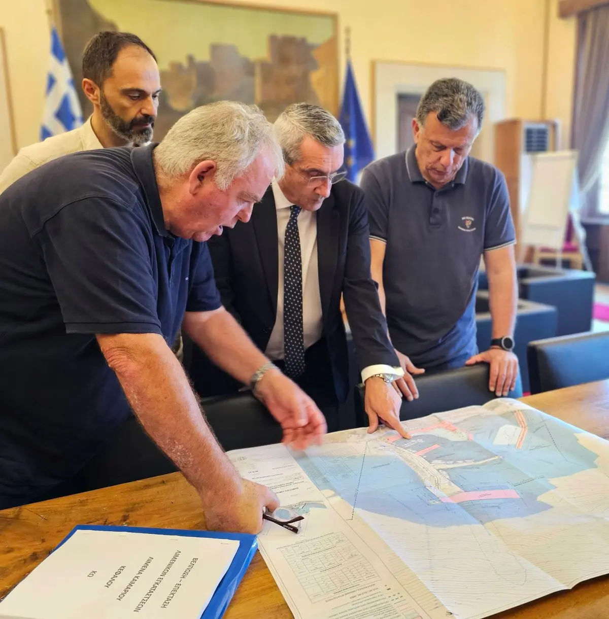 ΣΥΝΑΝΤΗΣΗ ΠΕΡΙΦΕΡΕΙΑΡΧΗ – ΝΙΚΗΤΑΡΑ – ΑΒΡΙΘΗ ΓΙΑ ΤΟ ΛΙΜΑΝΙ ΤΗΣ ΚΕΦΑΛΟΥ ΣΤΗΝ ΚΩ