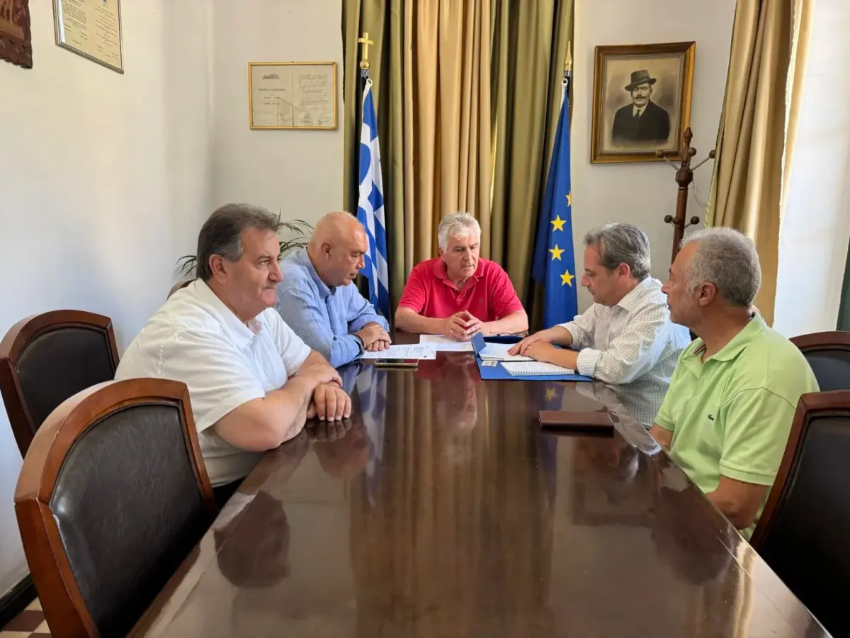 Λέρος: Συνάντηση Δημάρχου με τον Πρόεδρο και τον Διευθυντή της ΑΝ.ΔΩ.